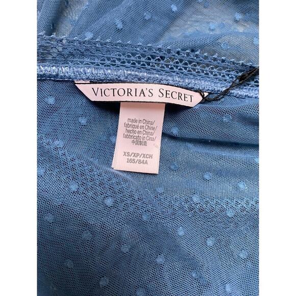 victoria’s secret mesh blue short sleeve t-shirt xs blouse NWT - Picture 4 of 5